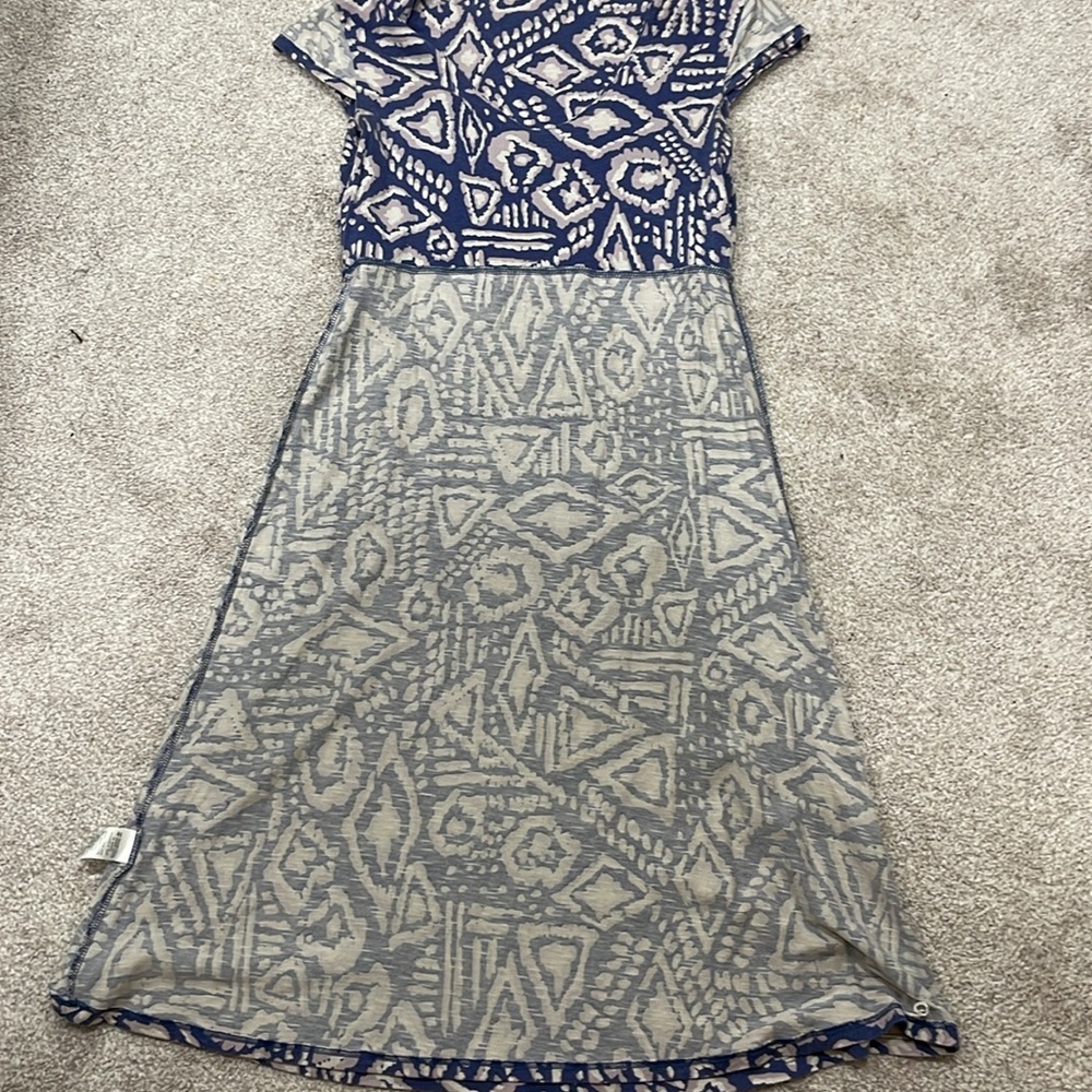 Blue Geometric Patterned Dress - Picture 5 of 5